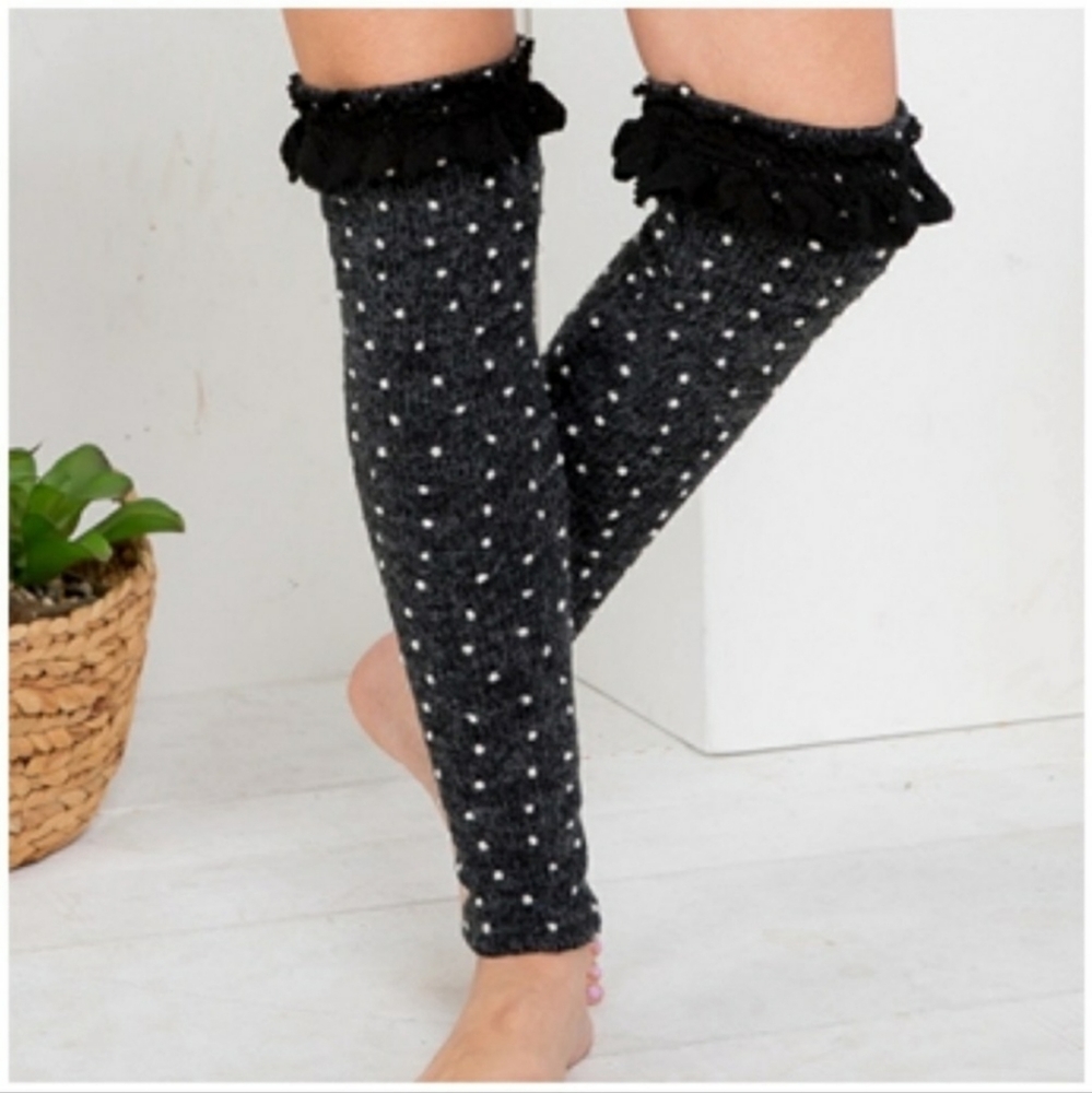 Lace Knit Leg Warmers, Over the Knee Boot Toppers